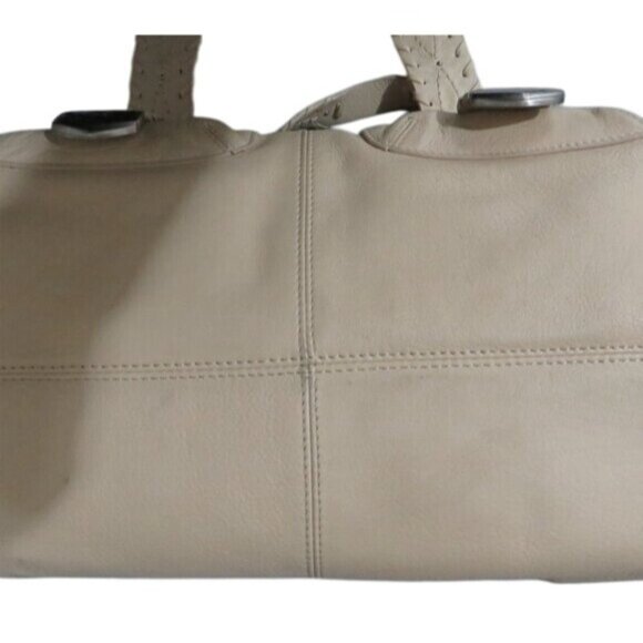 MICHAEL KORS Vintage Cream Leather Satchel - Picture 6 of 13